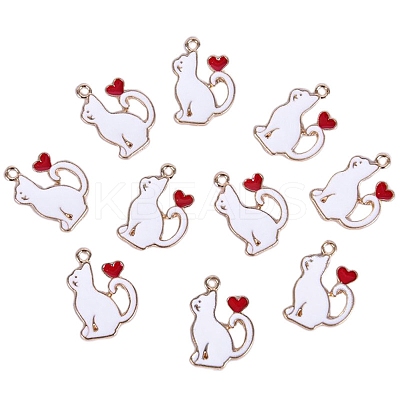 Valentine's Day Alloy Enamel Pendants PW-WG63244-02-1