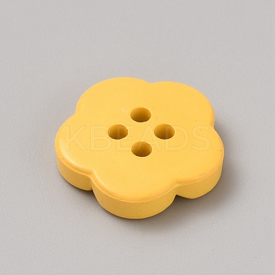 Spray Painted Plastic Buttons FIND-WH0152-394B-01-1