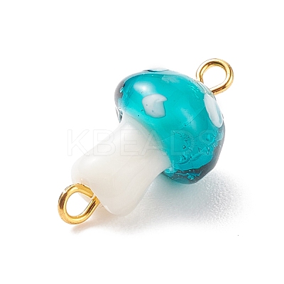 Handmade Lampwork Connector Charms PALLOY-JF01536-1