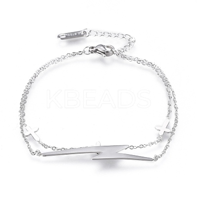 Tarnish Resistant 304 Stainless Steel Multi-strand Bracelets BJEW-K219-07P-1