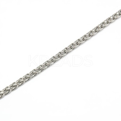 Tarnish Resistant 304 Stainless Steel Wheat Chain Necklace Making STAS-A028-N005P-1