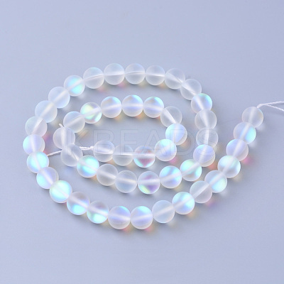 Synthetic Moonstone Beads Strands X-G-R375-8mm-A13-1