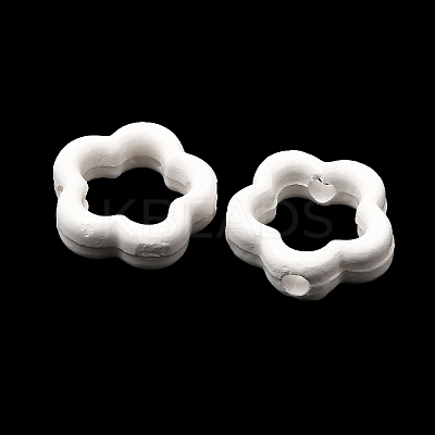 Flower Hollow Glazed Porcelain Bead Frame PORC-A034-09B-1