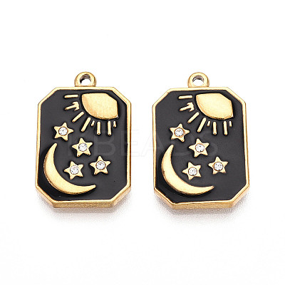 Ion Plating(IP) 304 Stainless Steel Pendants STAS-N107-06B-G-1