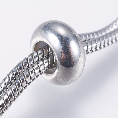 Non-Tarnish Adjustable 304 Stainless Steel Snake Chain Necklace Making STAS-E163-38P-1
