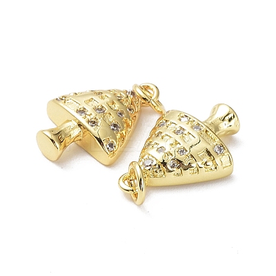 Brass with Cubic Zirconia Pendants KK-G469-13G-1