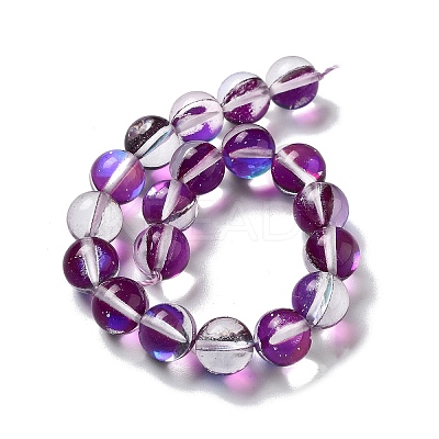 Synthetic Moonstone Beads Strands G-P528-J03-24-1