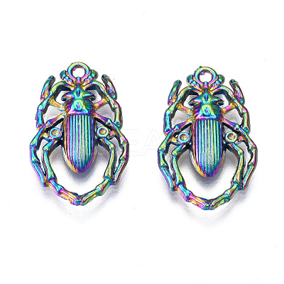 Rainbow Color Alloy Pendant Rhinestone Settings PALLOY-N156-182-NR-1