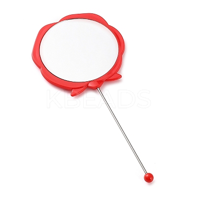 Rose Flower Glass Handheld Mirrors with Plastic Handle & Iron Rod GL-CBAE5B0-01-1