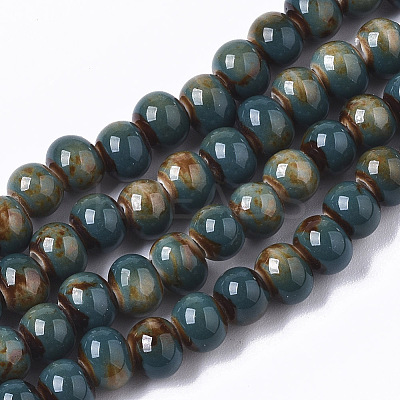 Handmade Porcelain Beads X-PORC-S498-19B-11-1