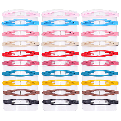 4 Sets Iron Snap Hair Clips AJEW-SC0003-37B-01-1