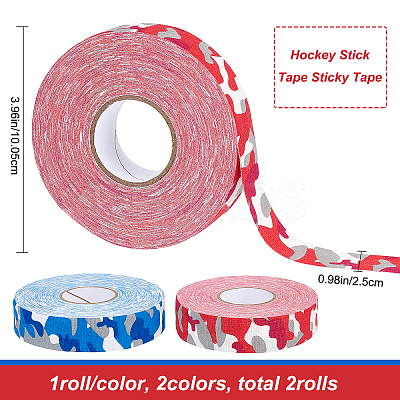 2 Rolls 2 Colors Bockey Masking Tape AJEW-GF0004-36A-1
