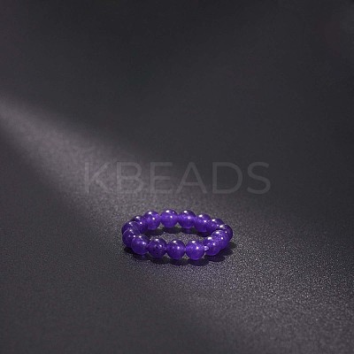 Natural Jade Stretchy Finger Rings FS-WG01730-44-1