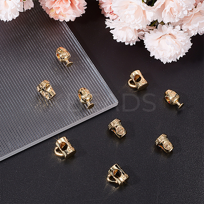 9Pcs 3 Style Rack Plating Brass European Beads KK-BBC0009-15-1