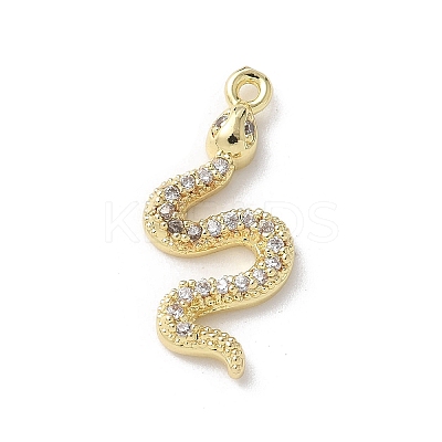 Brass Micro Pave Clear Cubic Zirconia Pendants LS-KK-S505-01G-1