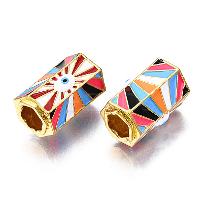 Alloy Enamel Beads PALLOY-Q441-035A-RS-1