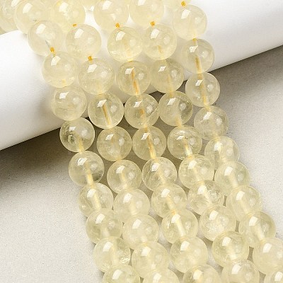 Natural Lemon Quartz(Heated) Beads Strands G-B167-A11-10mm-1