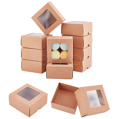 Folding Kraft Paper Cardboard Jewelry Gift Boxes CON-WH0092-25B-1