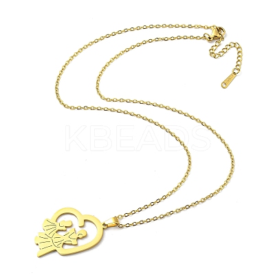304 Stainless Steel Pendant Necklaces LS-NJEW-Z025-07G-1