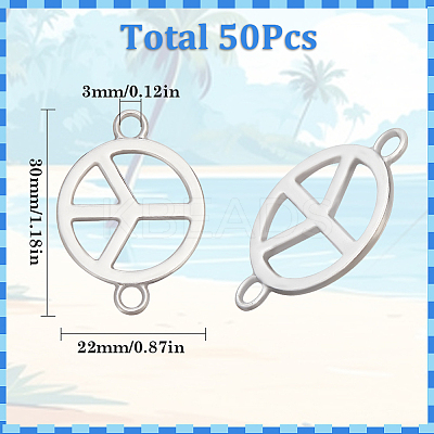 50Pcs Tibetan Style Alloy Connector Charms TIBE-SC0009-41-1