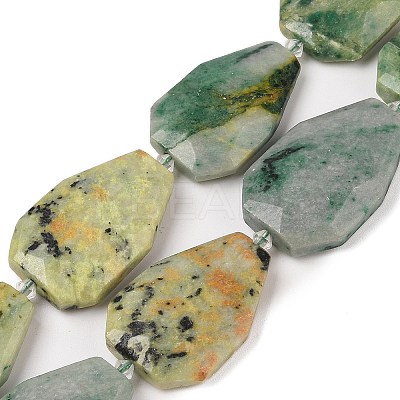 Natural Green Moonstone Beads Strands G-P548-B07-01-1