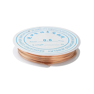 Round Copper Jewelry Wire CWIR-S002-0.8mm-03-1