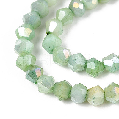 Ombre Effect Dyed Glass Beads Strands GLAA-T025-4mm-09E-1
