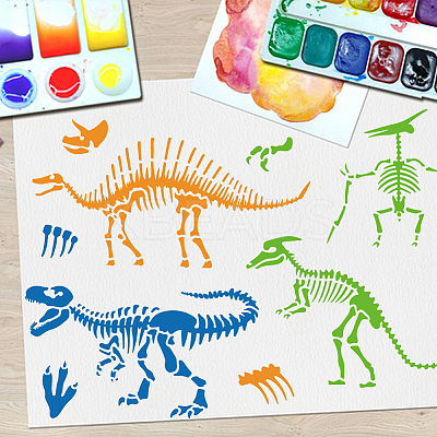 1 Set PET Hollow Out Drawing Painting Stencils DIY-MA0002-46-1