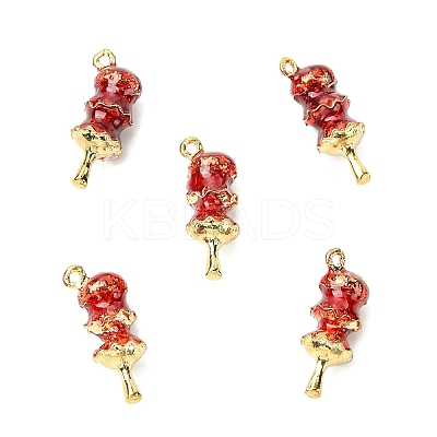 5Pcs Rack Plating Alloy Enamel Pendants ENAM-YW0005-96A-1
