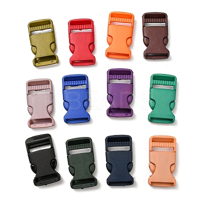 48Pcs 12 Colors Nylon Side Release Buckles FIND-SZ0001-80-1