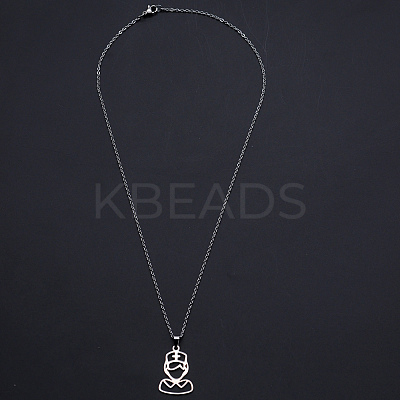 Non-Tarnish 201 Stainless Steel Pendants Necklaces NJEW-S105-JN698-45-1-1