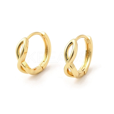 Infinity Brass Hoop Earrings for Women EJEW-U068-01G-1