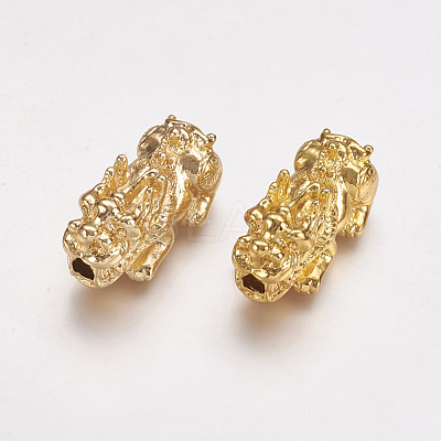 Feng Shui Real 24K Gold Plated Alloy Beads PALLOY-L205-03G-1