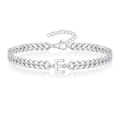 Letter 304 Stainless Steel Link Bracelets FS-WG7830E-29-1
