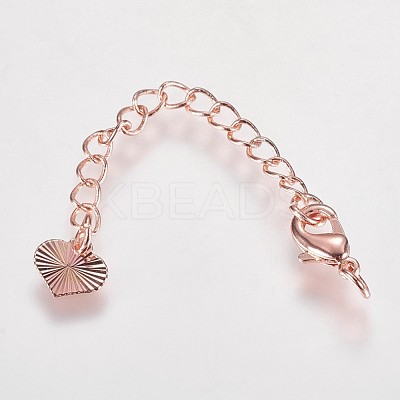 Long-Lasting Plated Brass Chain Extender KK-K210-05RG-1