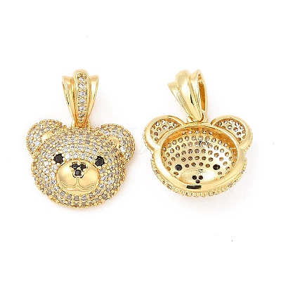Brass Micro Pave Cubic Zirconia Pendants KK-H441-01C-G-1