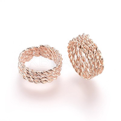 Alloy Hair Braid Spring Rings OHAR-WH0013-01RG-1