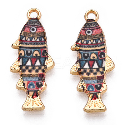 Alloy Enamel Pendants FIND-C037-16G-1-1