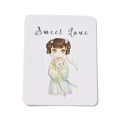 Rectangle Paper Hair Clip Display Cards CDIS-C004-03D-1