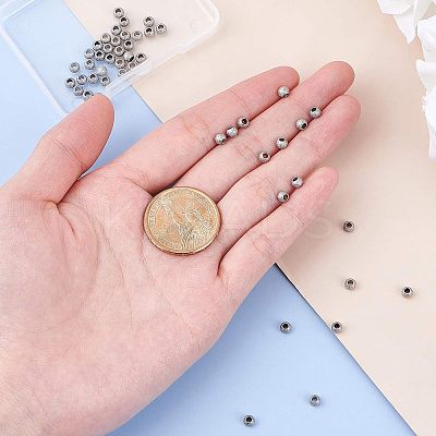 304 Stainless Steel Textured Spacer Beads STAS-UN0005-54-1
