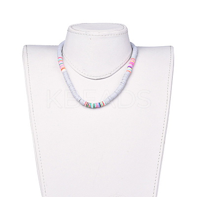 Handmade Polymer Clay Heishi Beaded Necklaces NJEW-JN02448-05-1