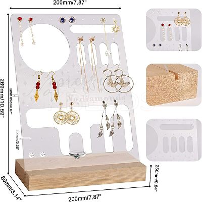 Transparent Acrylic Jewelry Display Stangs EDIS-WH0034-01-1