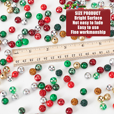 DIY Christmas Polymer Clay Rhinestone & Glass & Acrylic Beads Jewelry Findings Kits Kits DIY-NB0012-24-1