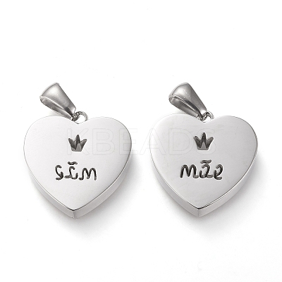 Non-Tarnish 304 Stainless Steel Pendants LS-STAS-F253-12P-1