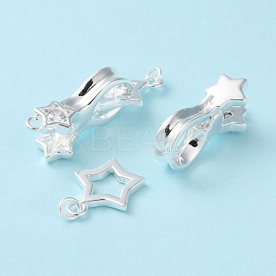 925 Sterling Silver Fold Over Clasps LS-STER-D005-10S-1