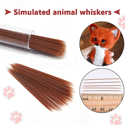Plastic Simulated Animal Whiskers for Crafts Needle Felting DIY-WH0430-904C-04-1