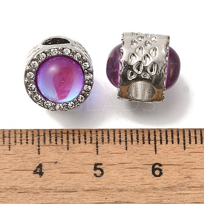 Rack Plating Alloy European Beads FIND-H005-02P-01-1