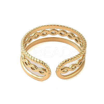 Ion Plating(IP) 304 Stainless Steel Open Cuff Ring STAS-S125-10G-1