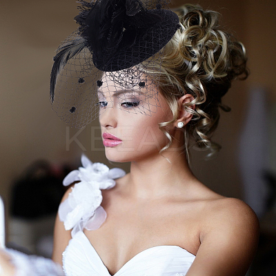 8Pcs 8 Colors Teardrop EVA Mini Hat Fascinator Base AJEW-NB0005-98-1