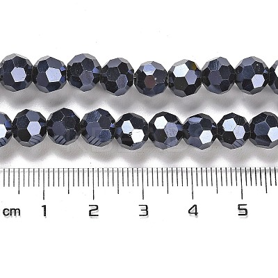 Electroplate Opaque Glass Beads Strands EGLA-A035-P8mm-A18-1